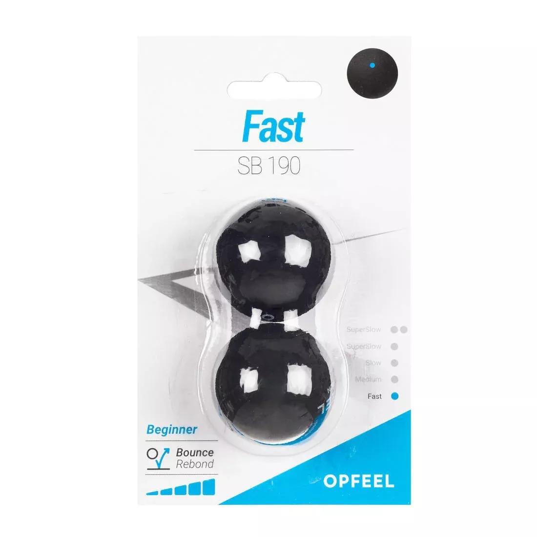 Sb 190 Squash Balls Pack Of 2, Blue Dot, No Color, large image number 3