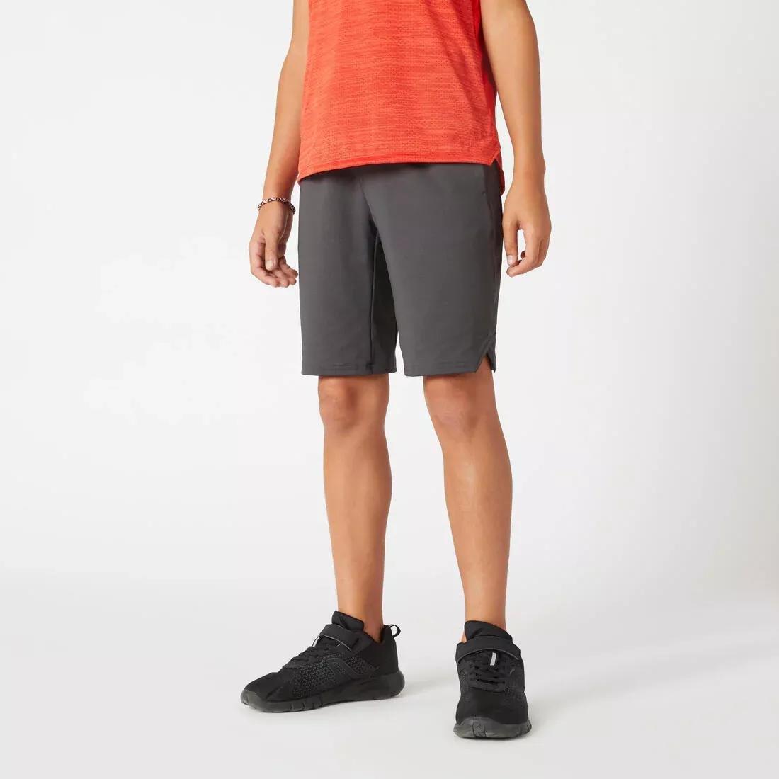 Kids Breathable Shorts 500, Grey, , medium