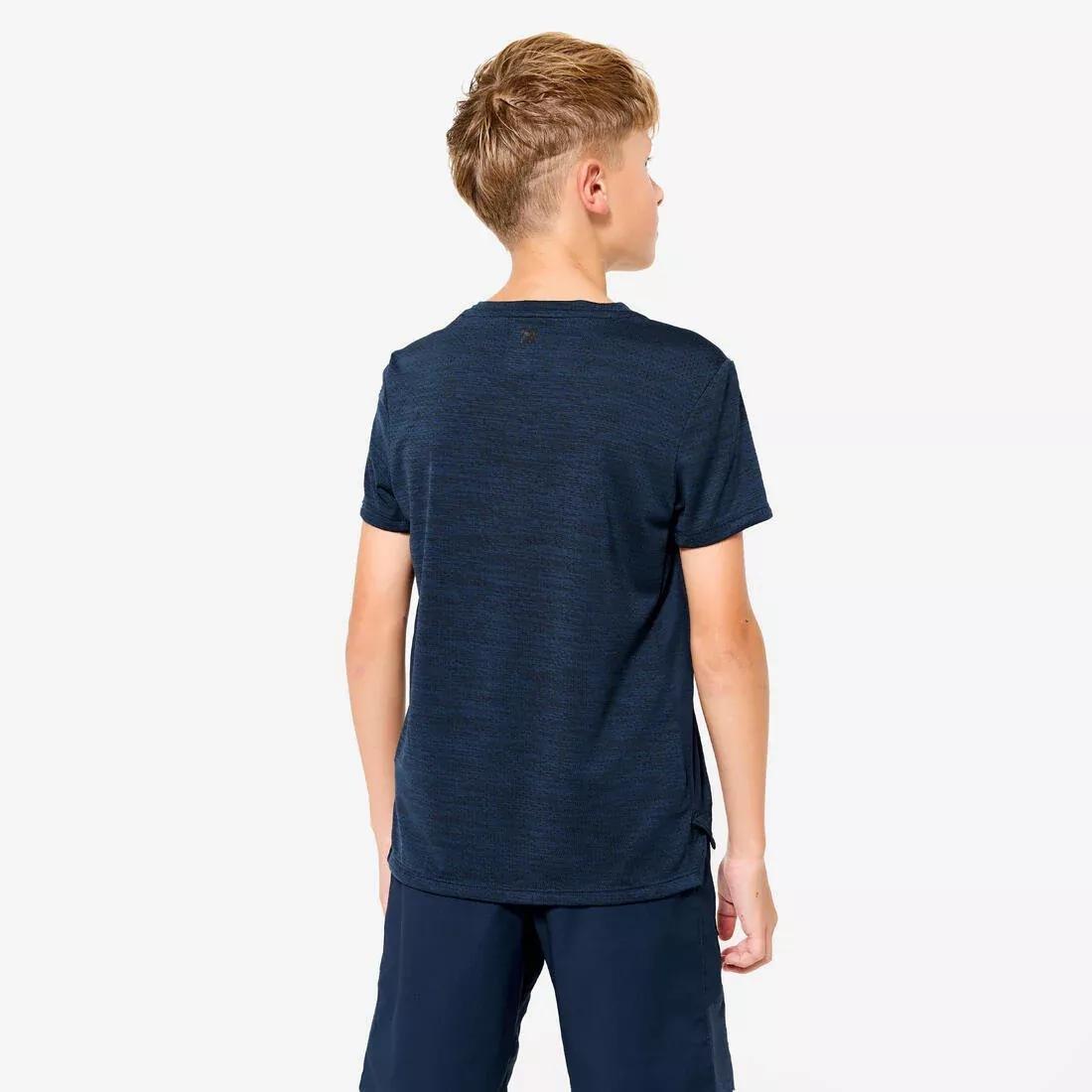 Kids Unisex Synthetic Breathable T-Shirt - S500, Navy, No Color, large image number 3