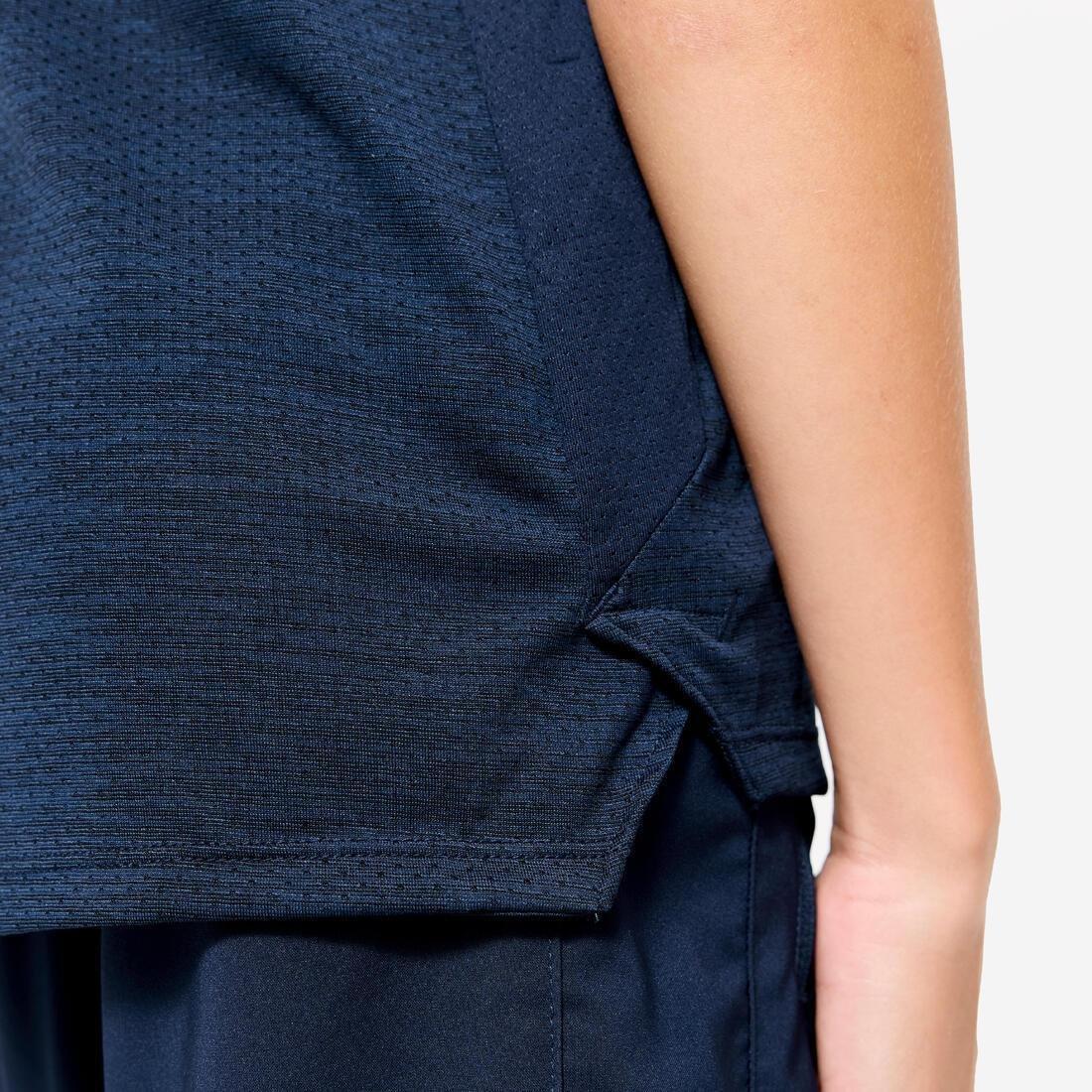 Kids Unisex Synthetic Breathable T-Shirt - S500, Navy, No Color, large image number 4