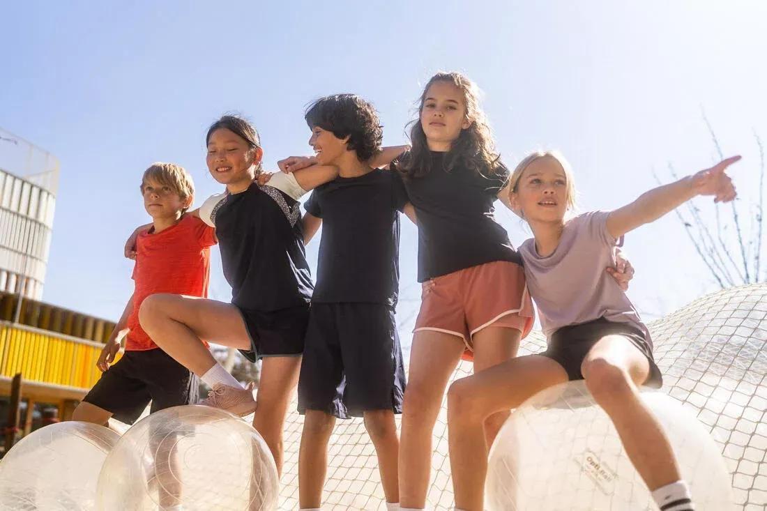 Kids Unisex Synthetic Breathable T-Shirt - S500, Navy, No Color, large image number 7