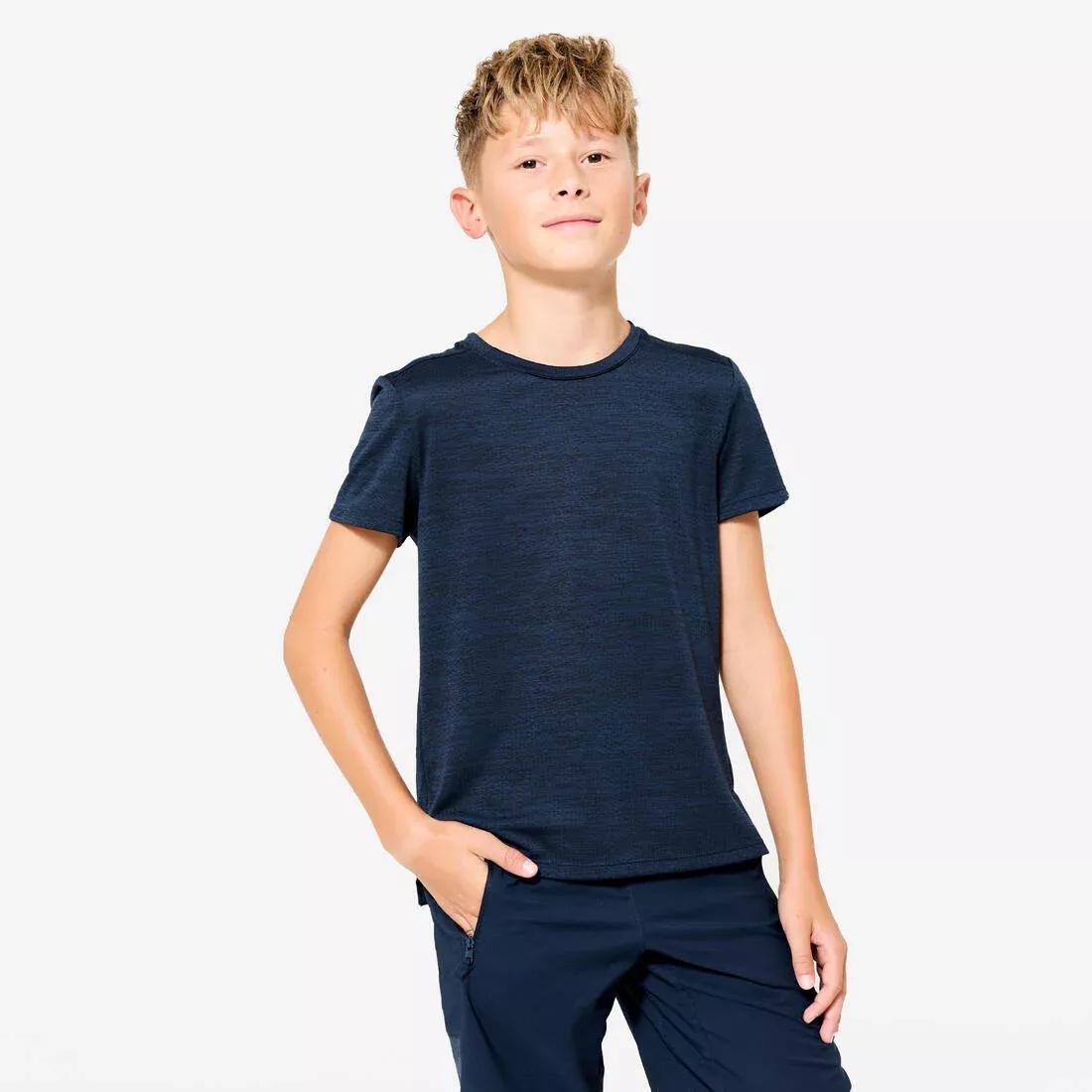 Kids Unisex Synthetic Breathable T-Shirt - S500, Navy, No Color, large image number 8