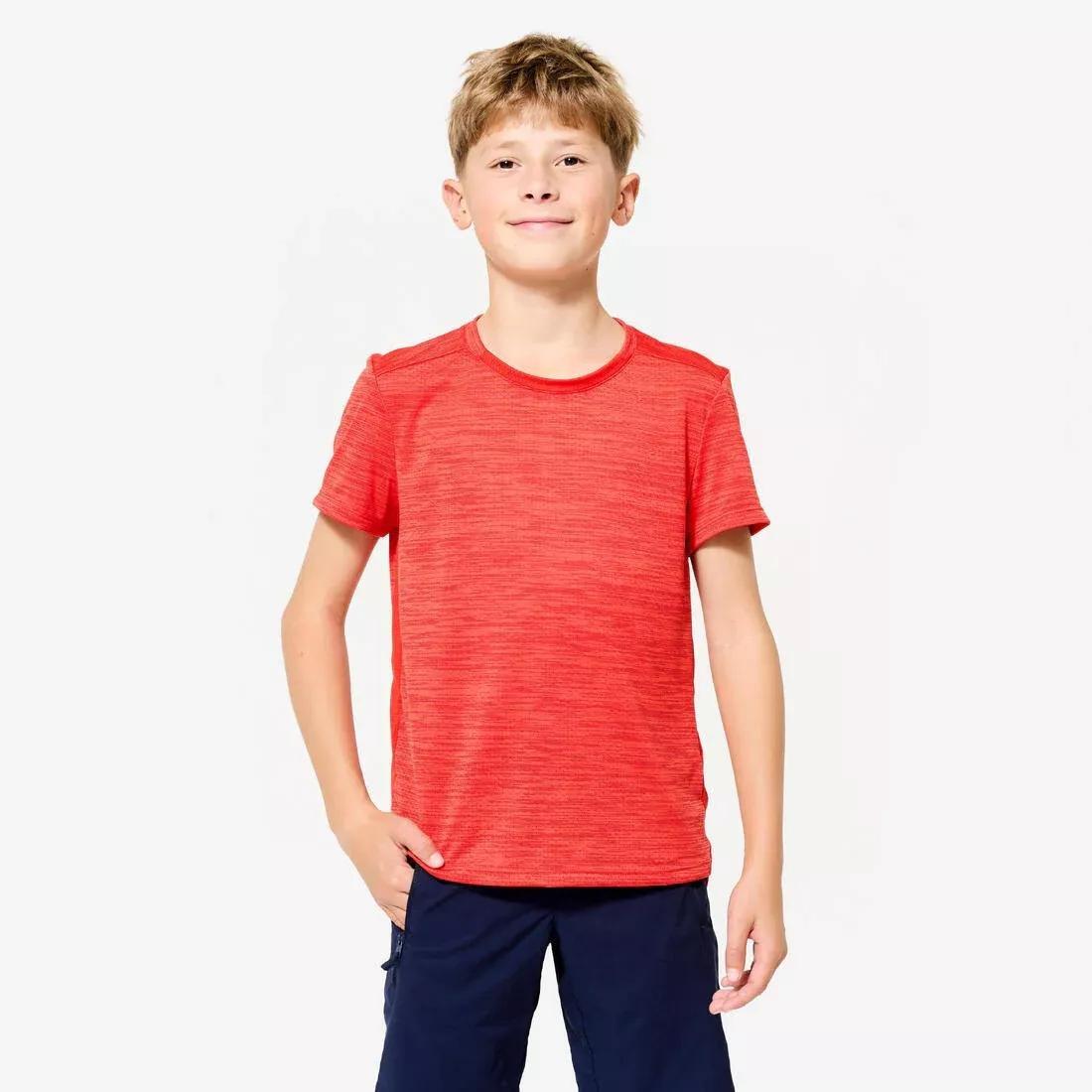 Kids Unisex Synthetic Breathable T-Shirt - S500, Red, No Color, large image number 1
