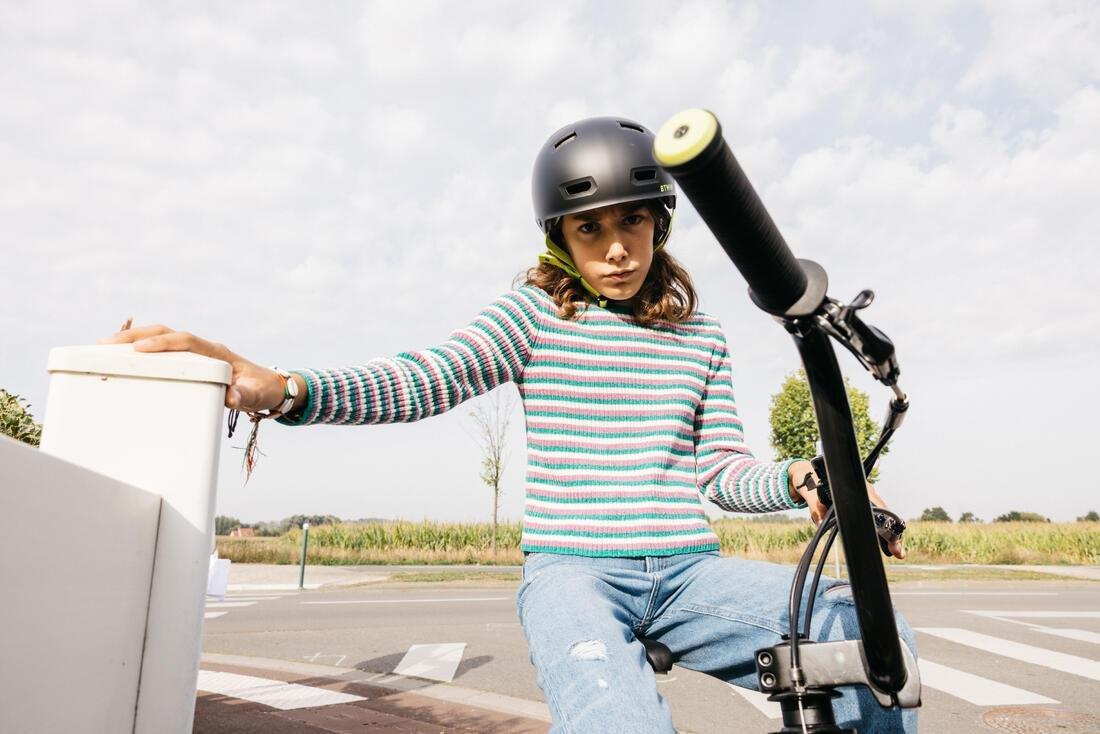 Kids Cycling Helmet Teen 520, Yellow, , large image number 7
