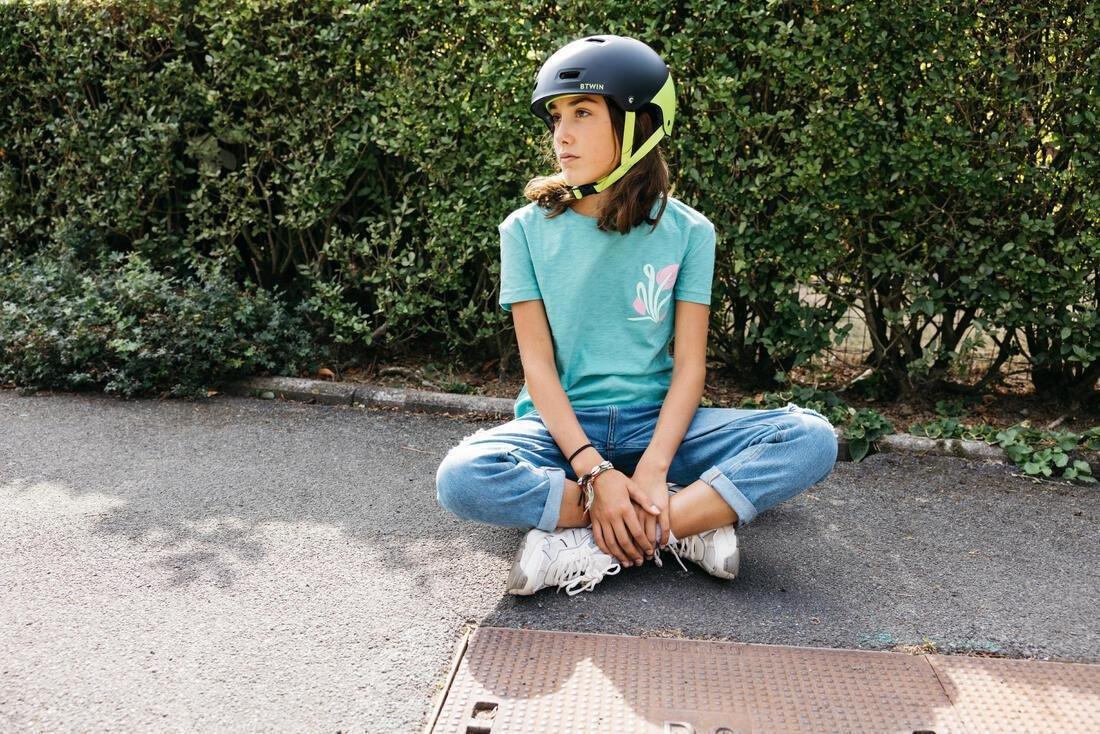 Kids Cycling Helmet Teen 520, Yellow, , large image number 8