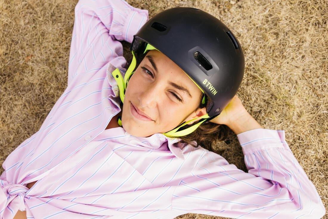 Kids Cycling Helmet Teen 520, Yellow, , large image number 9