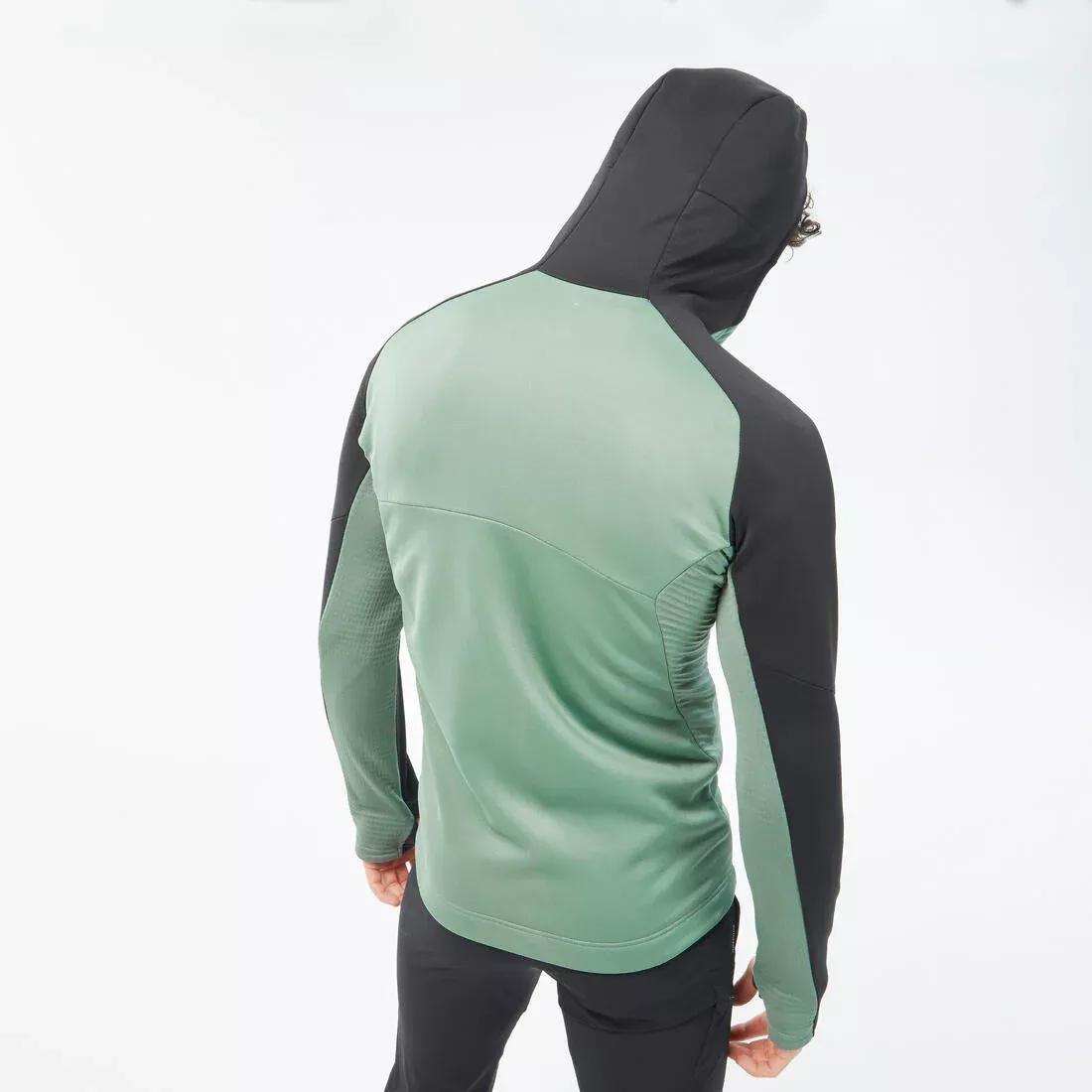 Men Hiking Fleece Jacket - Mh520 Hood, Laurel Green, , large image number 13
