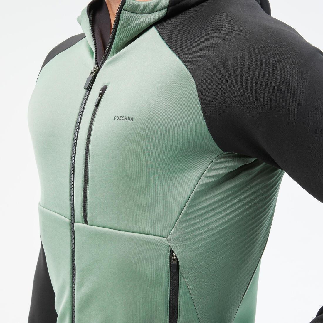 Men Hiking Fleece Jacket - Mh520 Hood, Laurel Green, , large image number 14