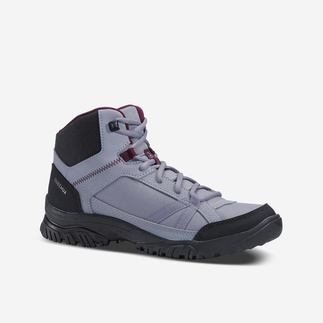 Women Hiking Boots - Nh100 Mid, Grey, , large image number 2
