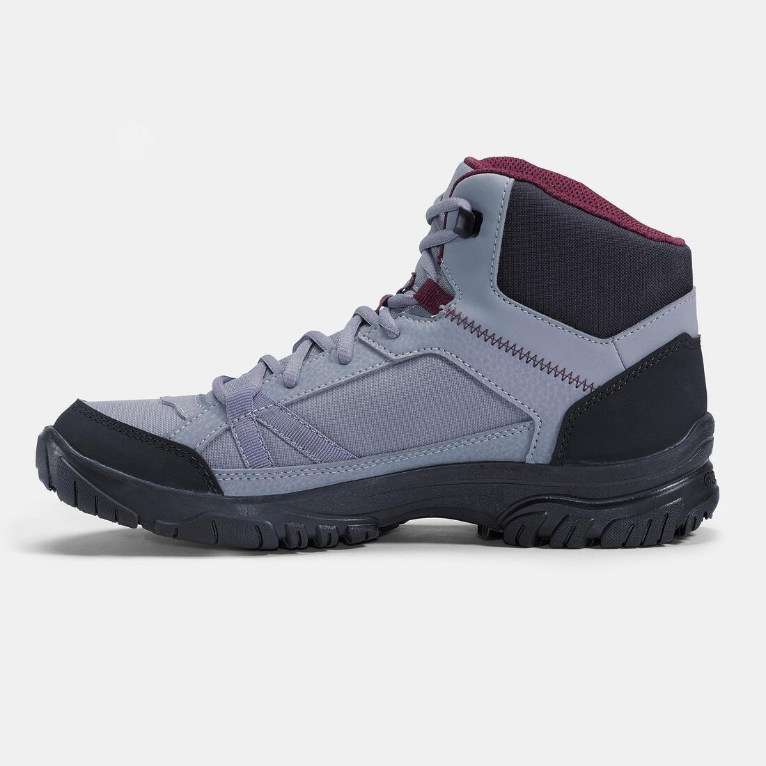 Women Hiking Boots - Nh100 Mid, Grey, , large image number 3