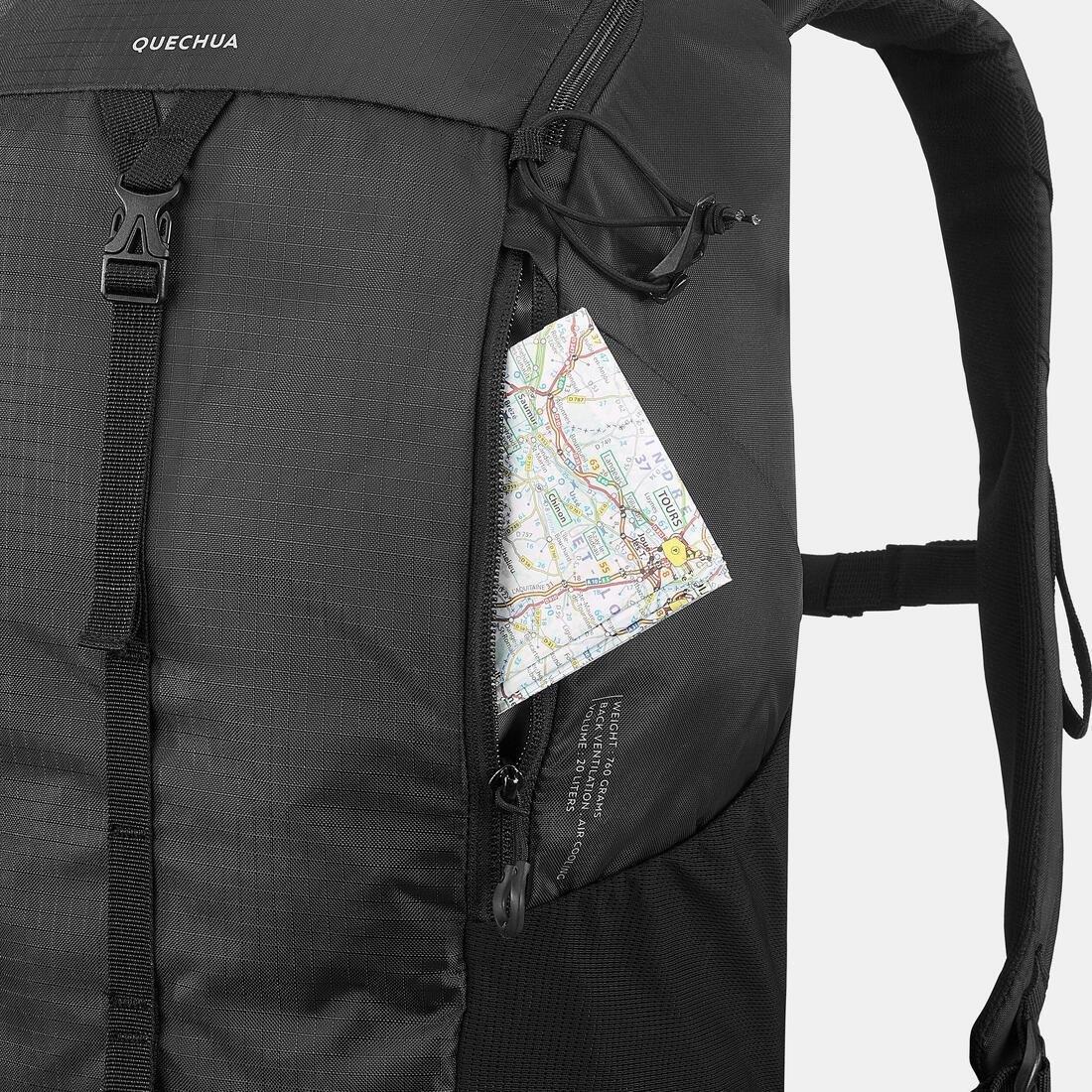 Mountain Hiking Backpack 20L - Mh100, Black, No Color, large image number 14