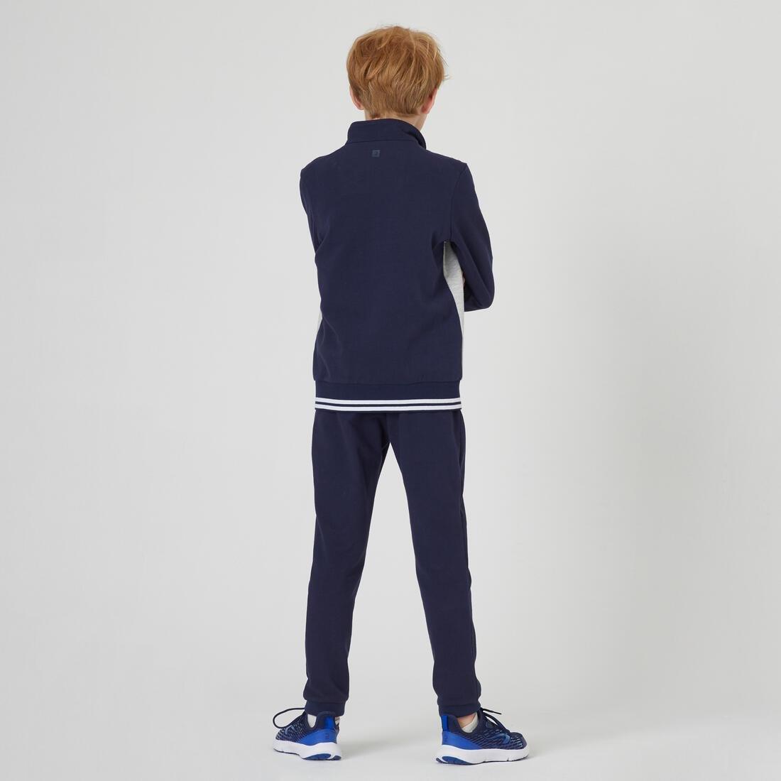Kids Warm Tracksuit 500, Navy, No Color, large image number 1