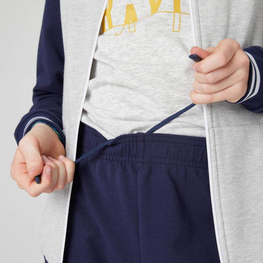 Kids Warm Tracksuit 500, Navy, No Color, large image number 5
