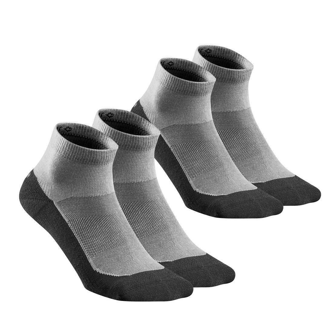 QUECHUA - Sock Hike 50 Mid - Pack Of 2 Pairs, Grey