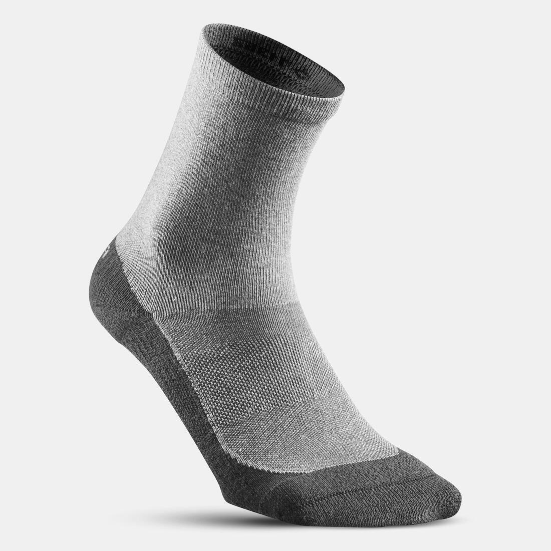 QUECHUA - Sock Hike 50 High - Pack Of 2 Pairs, Grey