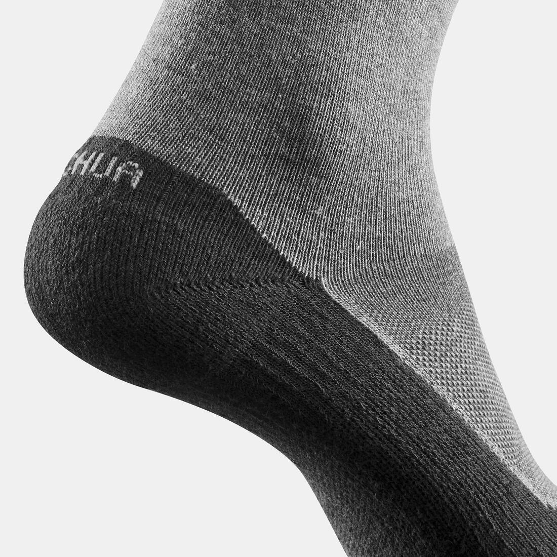 QUECHUA - Sock Hike 50 High - Pack Of 2 Pairs, Grey