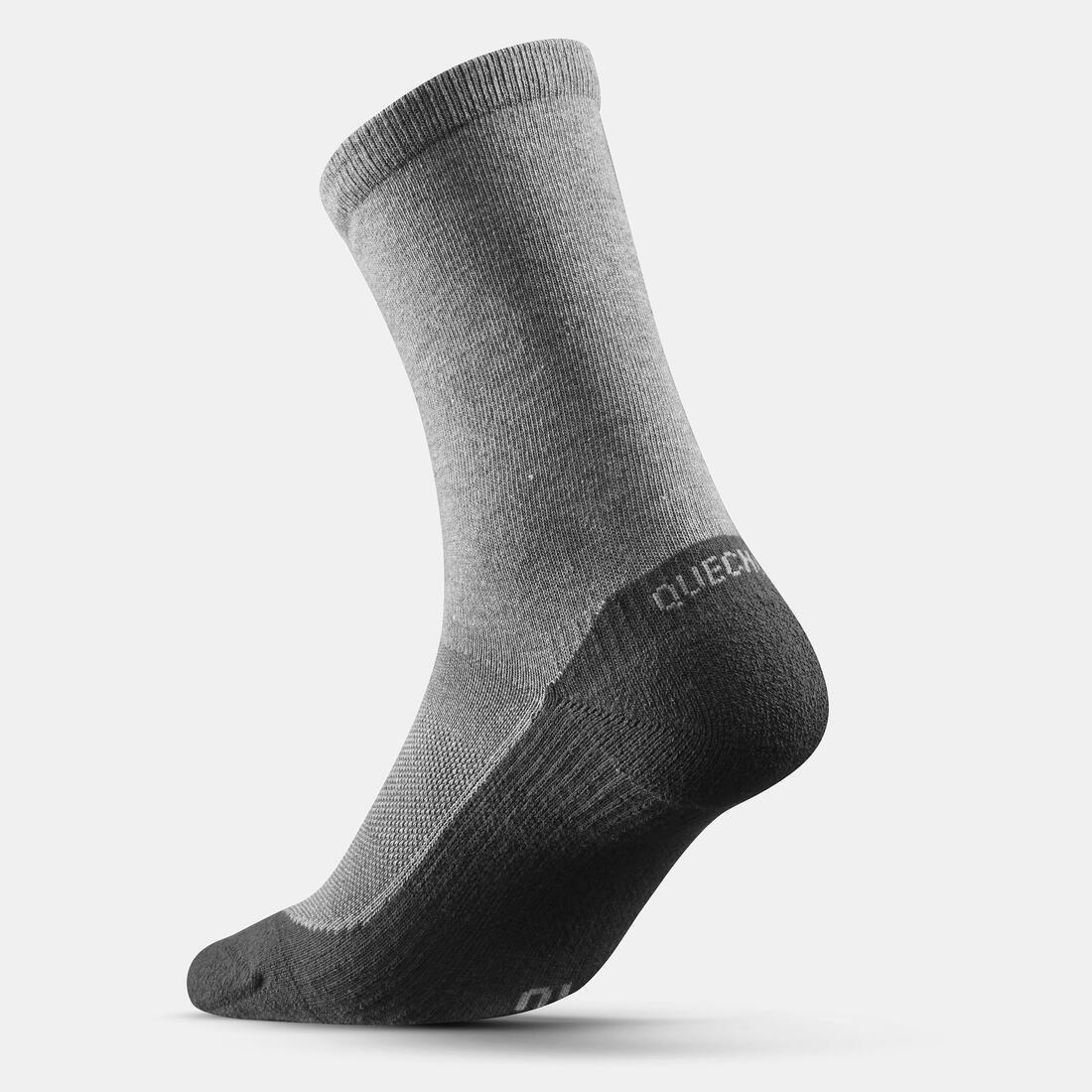 QUECHUA - Sock Hike 50 High - Pack Of 2 Pairs, Grey