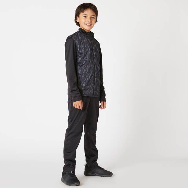 Kids Boys Breathable Synthetic Tracksuit, Black, , large image number 2