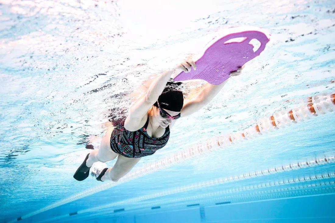 Swimming Pool Kickboard, Petrol Blue, No Color, large image number 12