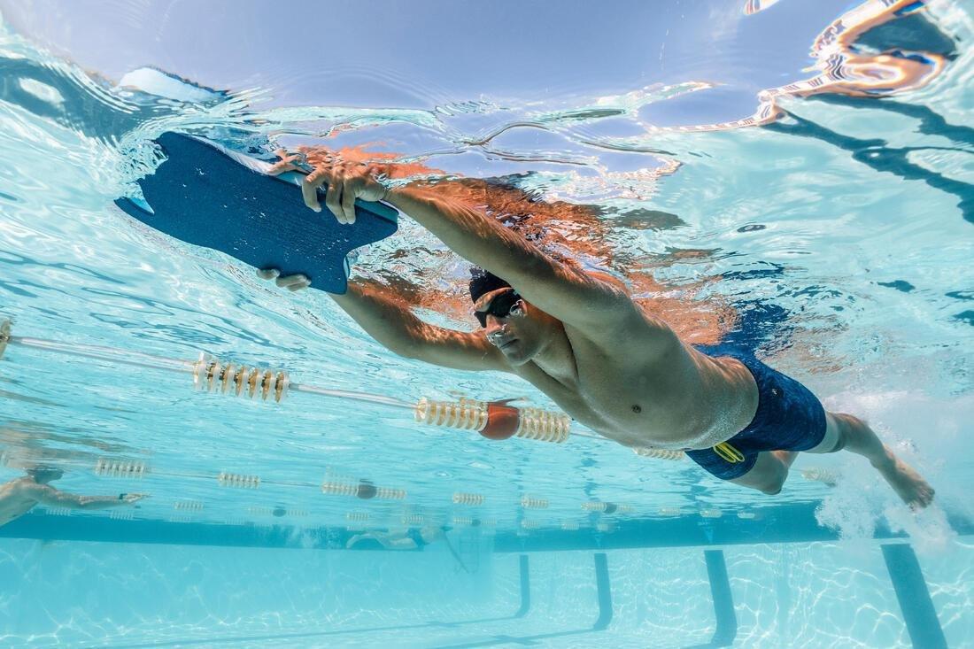 Swimming Pool Kickboard, Petrol Blue, No Color, large image number 17