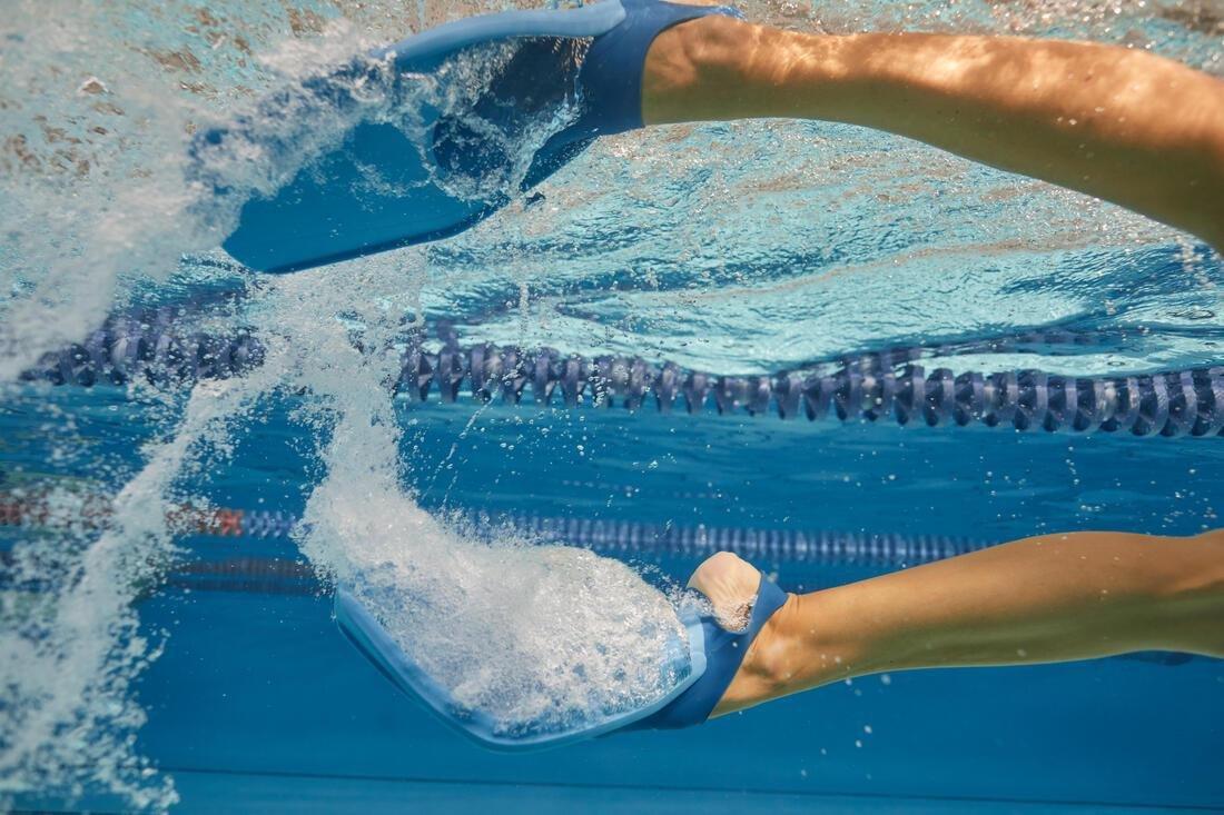 Swimming Tonifins Long Fins - Teal Blue, No Color, large image number 5