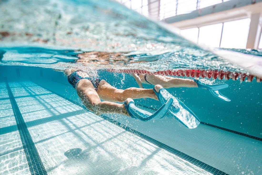 Swimming Tonifins Long Fins - Teal Blue, No Color, large image number 6