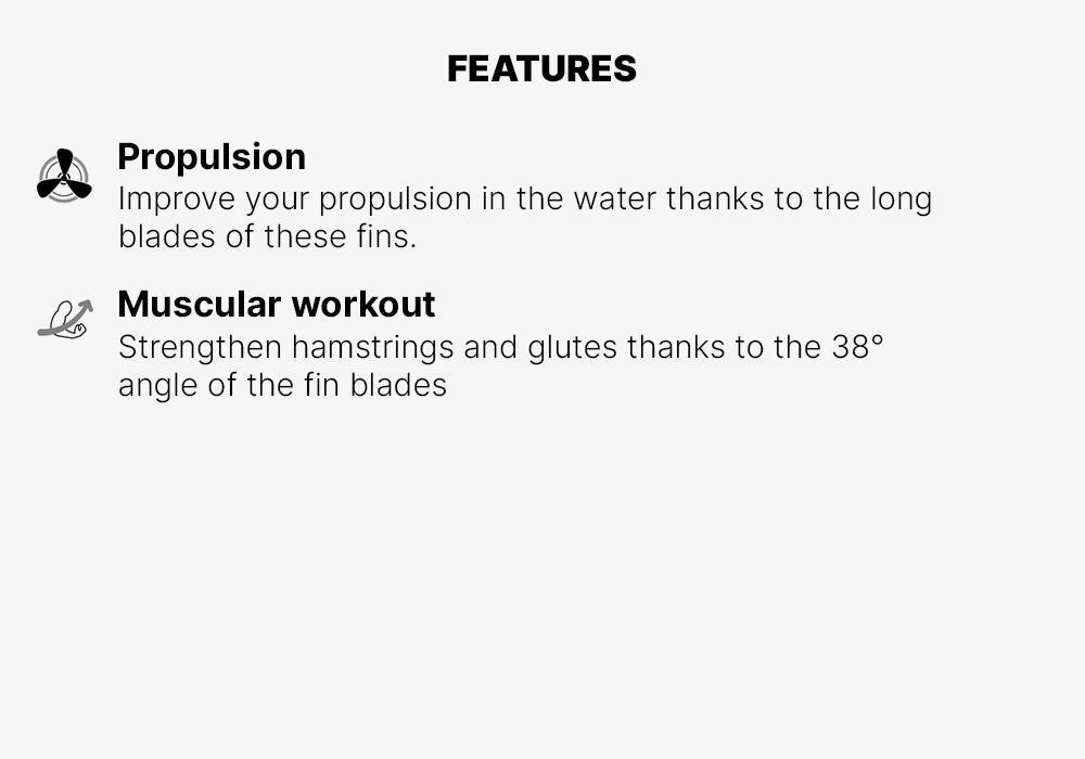 Swimming Tonifins Long Fins - Teal Blue, No Color, medium