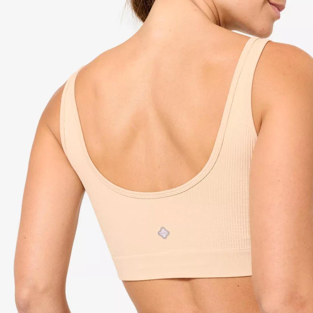 Women Light Support Second-Skin Effect Sports Bra, Beige, No Color, large image number 7