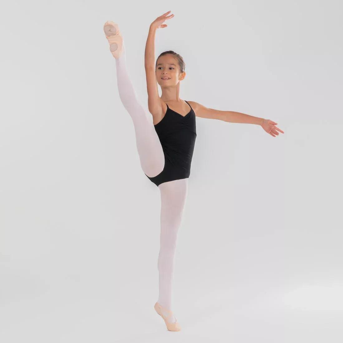Girls' Ballet Camisole Leotard - Pale, black, , large image number 3