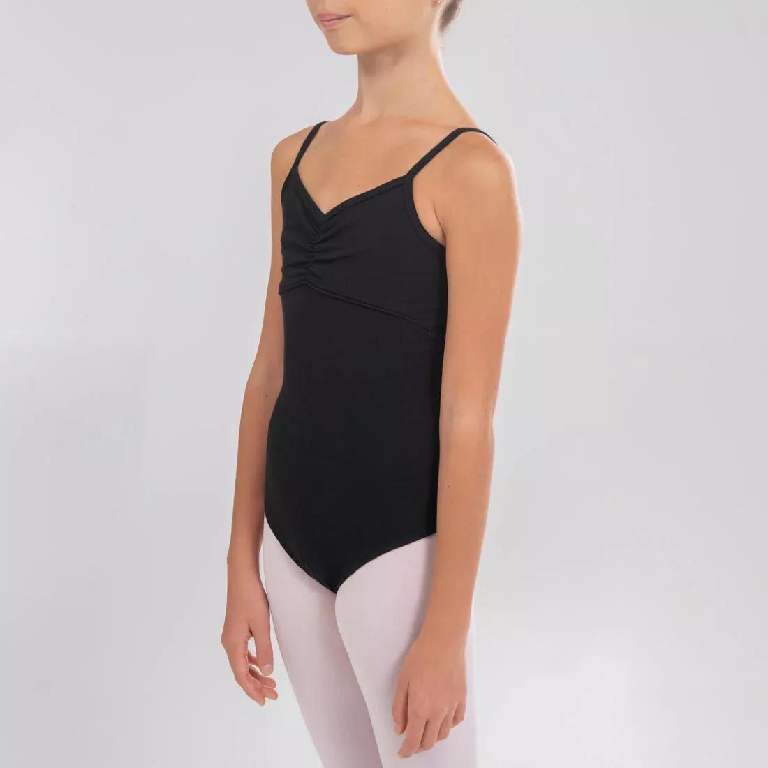 Girls' Ballet Camisole Leotard - Pale, black, , large image number 4