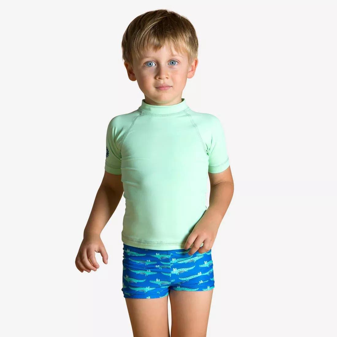 Baby Uv-Protection Short Sleeve T-Shirt, Green, No Color, medium