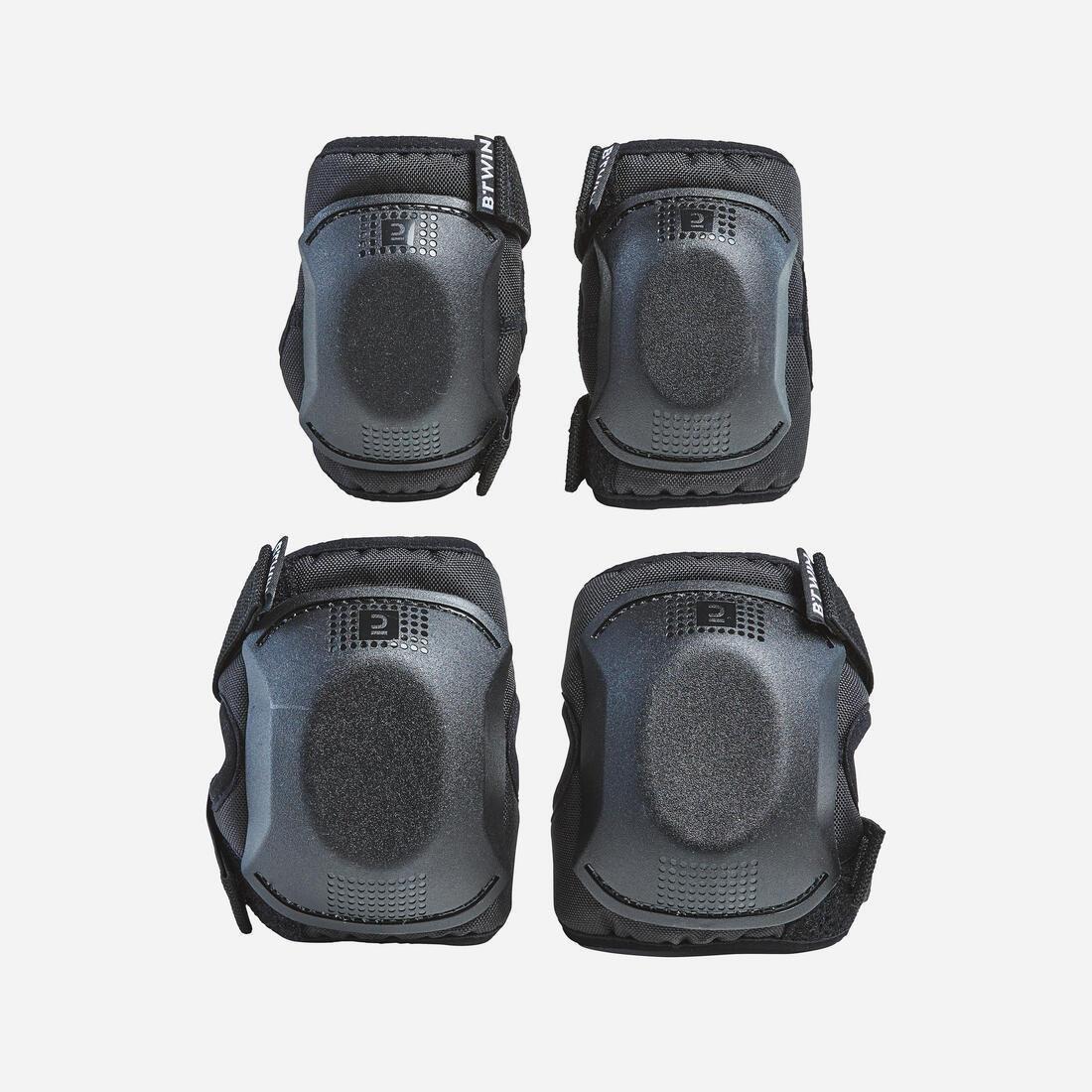 Unisex One Size Cycling Elbow And Knee Protectors Set - 3-6 Years, Black, No Color, large image number 8