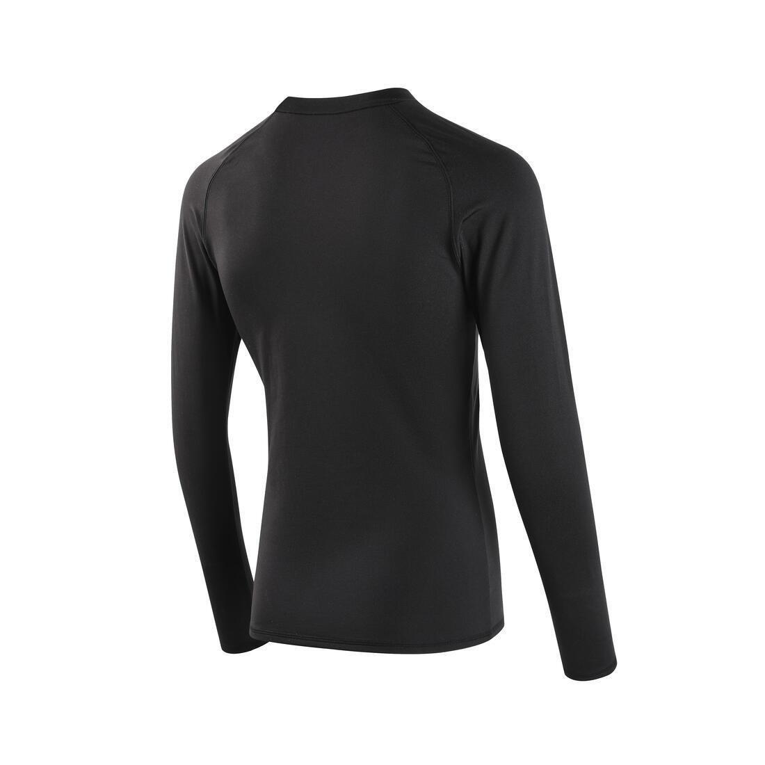 Adult Long-Sleeved Thermal Football Base Layer Top - Keepcomfort 100, Black, , large image number 2