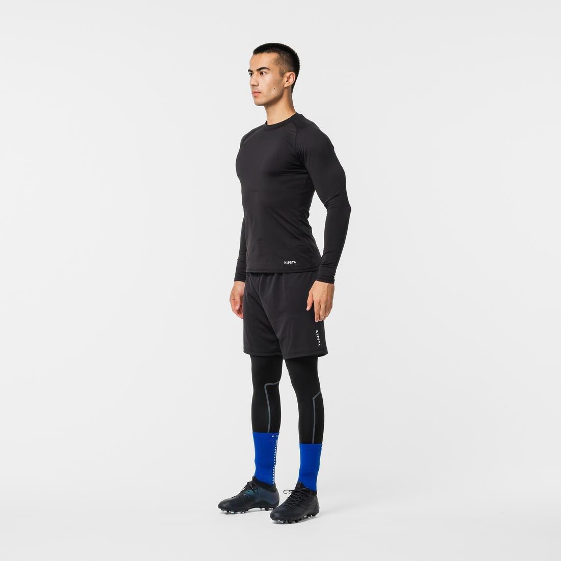 Adult Long-Sleeved Thermal Football Base Layer Top - Keepcomfort 100, Black, , large image number 5