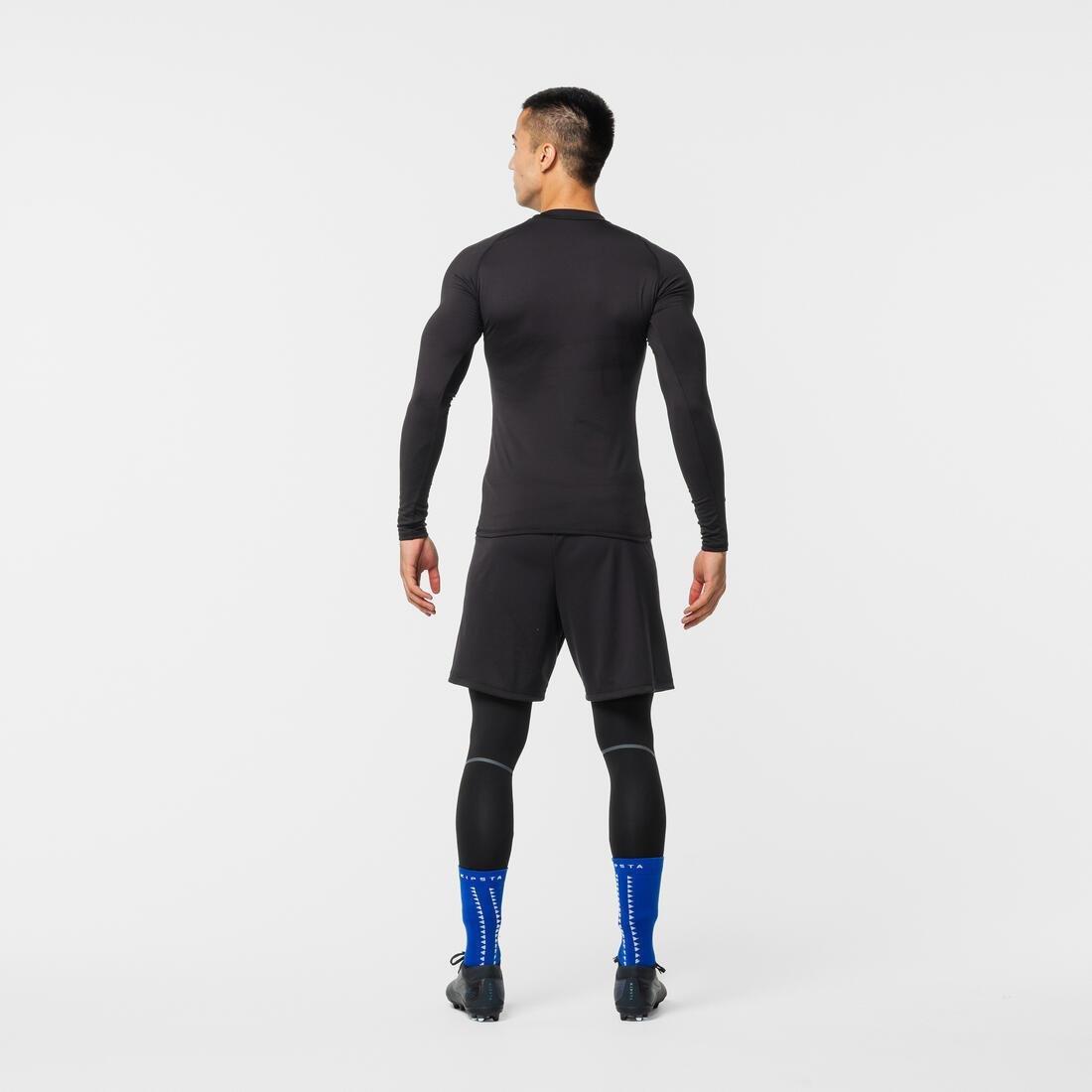 Adult Long-Sleeved Thermal Football Base Layer Top - Keepcomfort 100, Black, No Color, medium