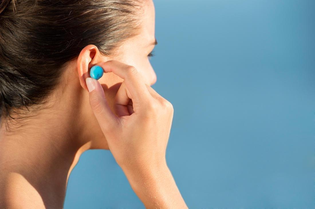 Malleable Thermoplastic Swimming Ear Plugs - Blue And Pink, , large image number 3