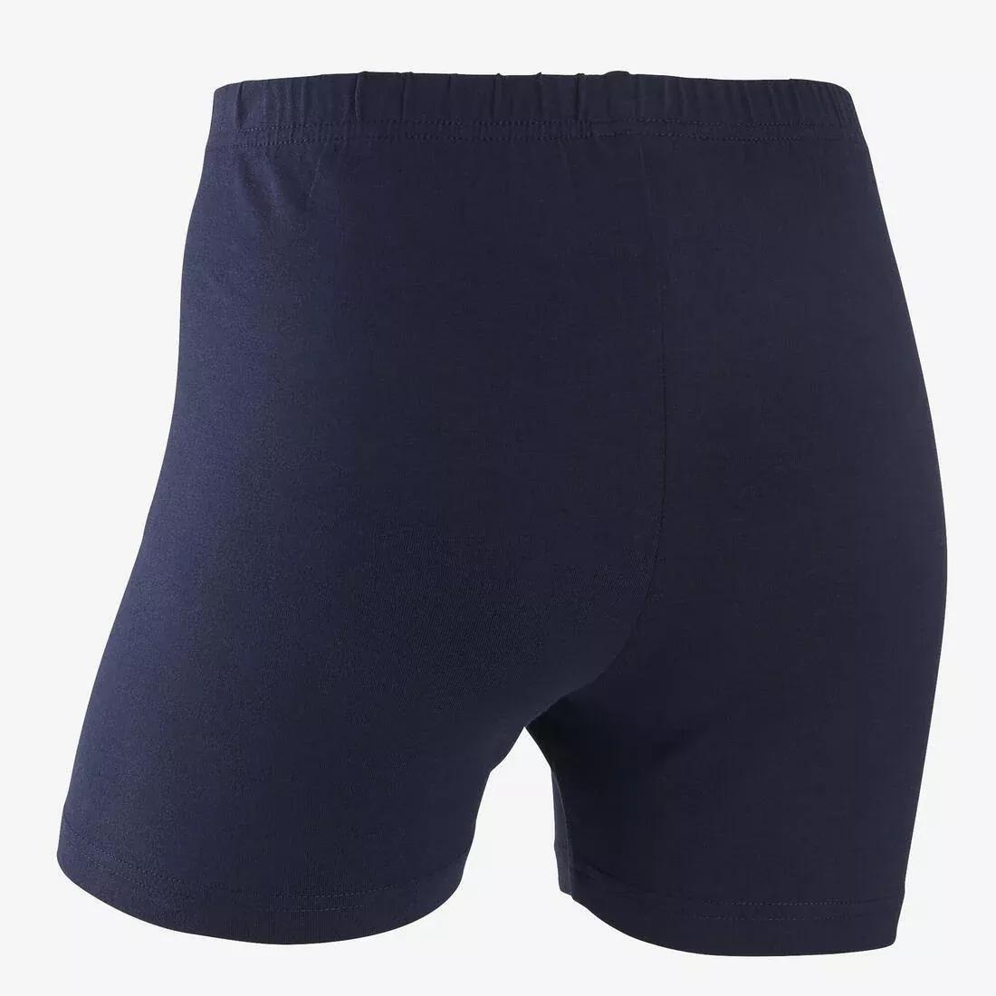 Kids Girls Basic Cotton Shorts, Navy, , large image number 4