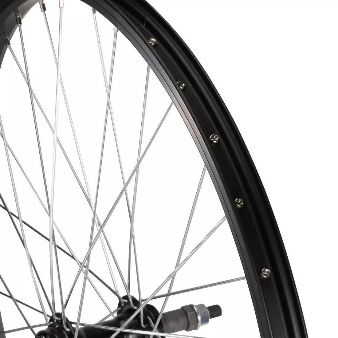 BLACK Kids Wheel 24 Rear Single Wall Rim Freewheel with Locknut - Black, No Color, large image number 1