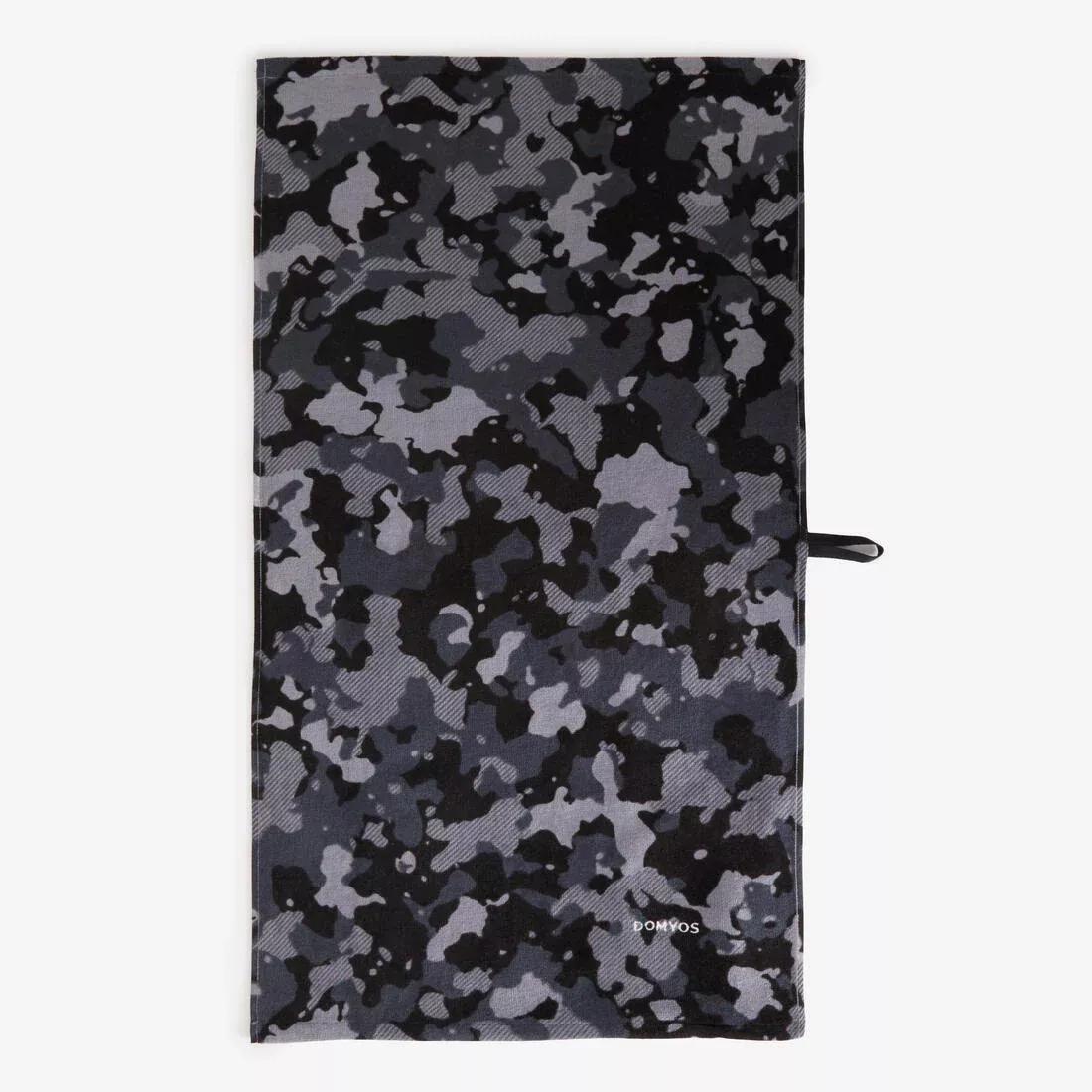 Organic Cotton Fitness Towel , Black, No Color, large image number 0
