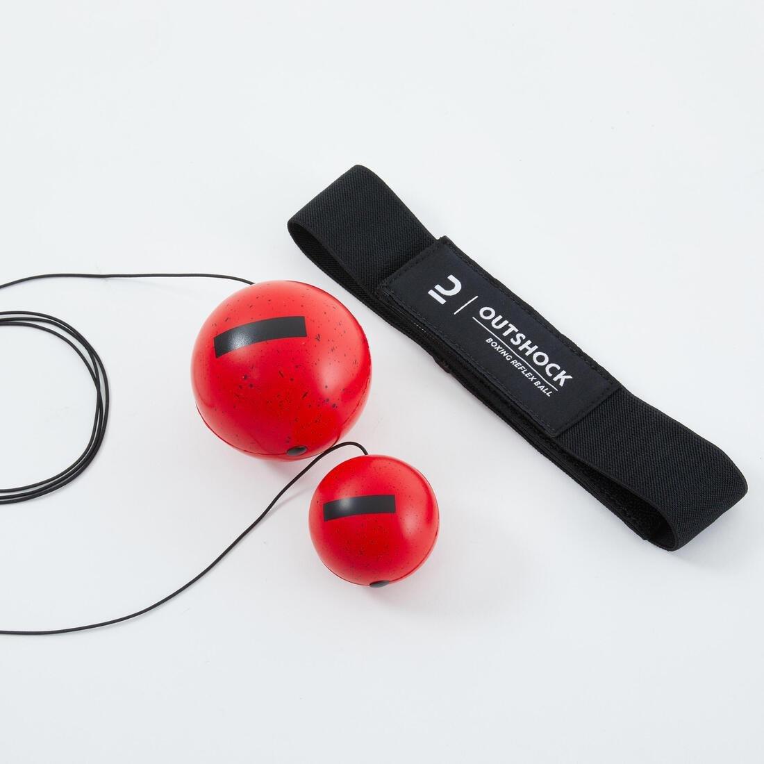 Boxing Reflex Ball Kit With 2 Balls, Red, No Color, medium