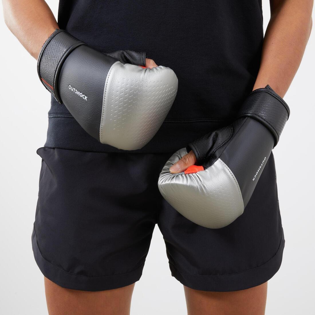 OUTSHOCK - Punching Bag Gloves 500,Silver