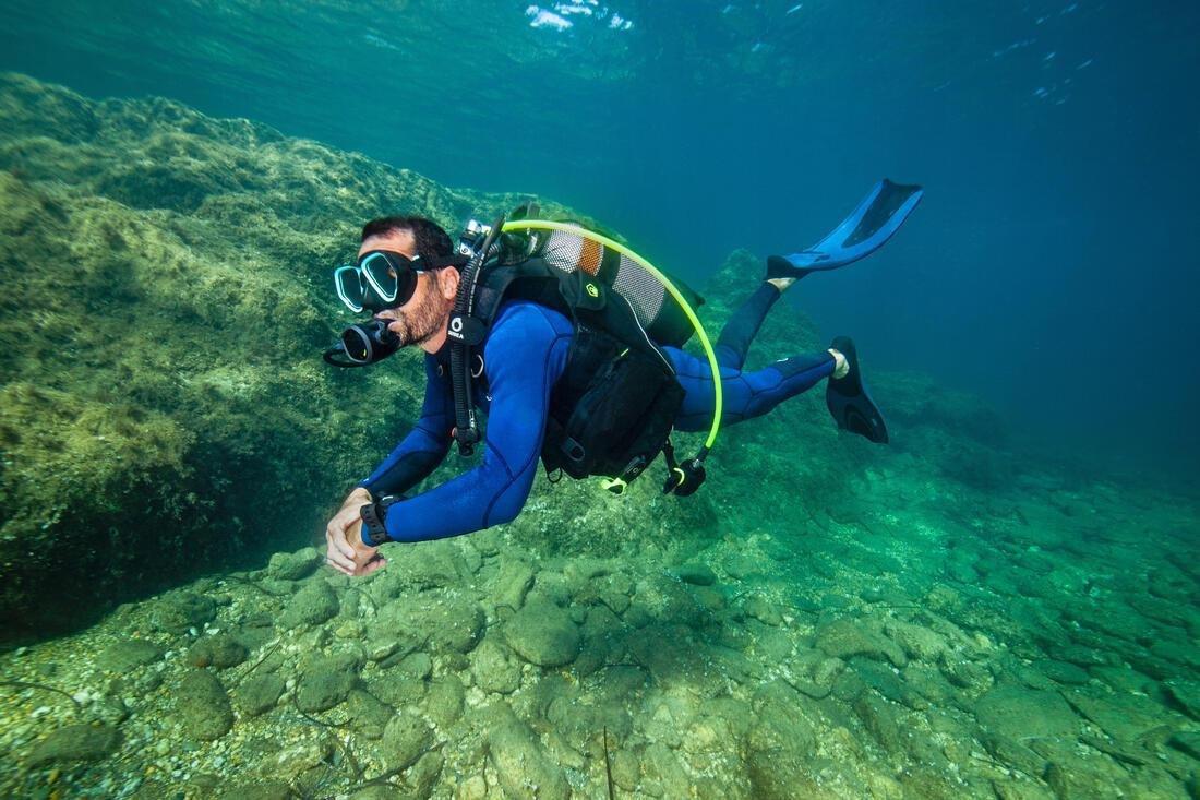 Men Diving Wetsuit 3 Mm Neoprene Scd 500, Blue, No Color, large image number 8