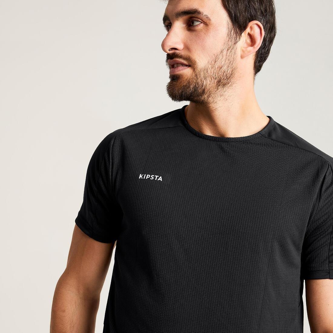 Men Short-Sleeved Football Shirt, Black, , large image number 9