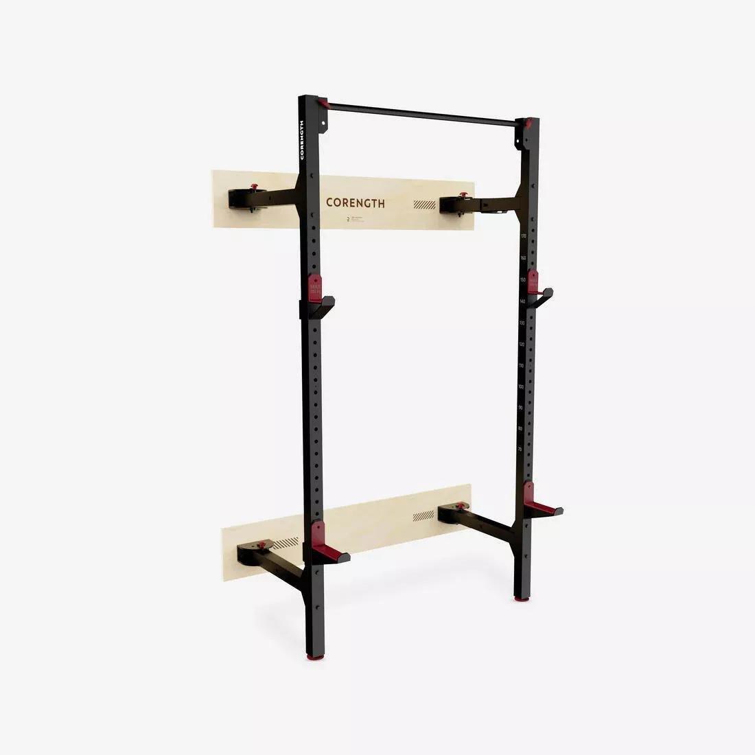 BLACK Foldable Weight Training Wall Rack, 5401_000, large image number 0