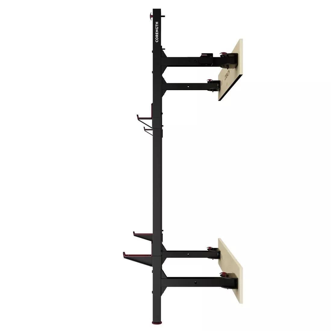 BLACK Foldable Weight Training Wall Rack, 5401_000, large image number 1