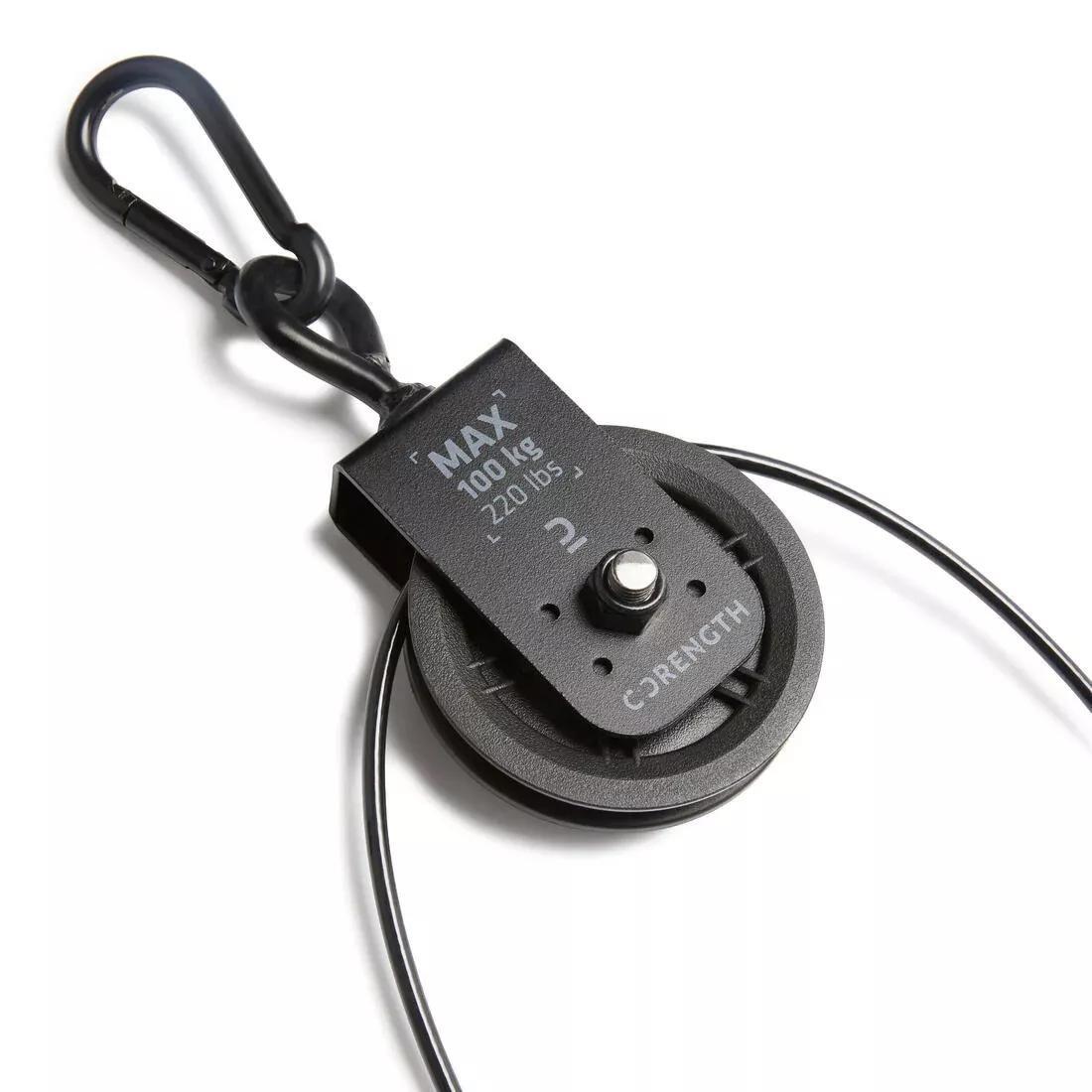 Weight Training Pulley Station With Pull Bar Weights Holder And Net, No Color, large image number 3