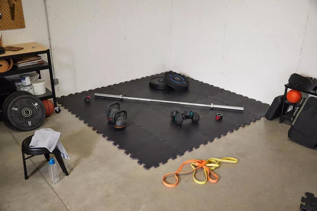 DEFAULT 58 x 58 cm Modular Weight Training Mat, No Color, large image number 6