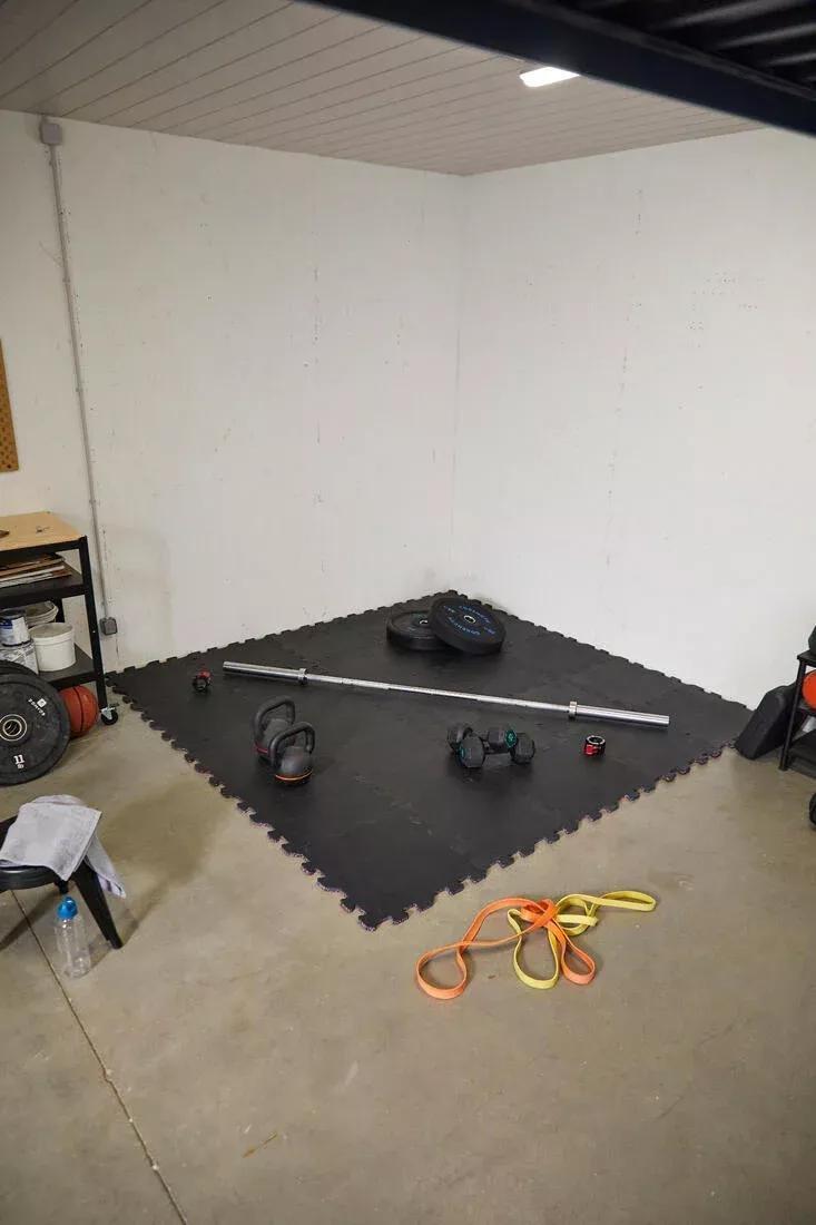 DEFAULT 58 x 58 cm Modular Weight Training Mat, No Color, large image number 7