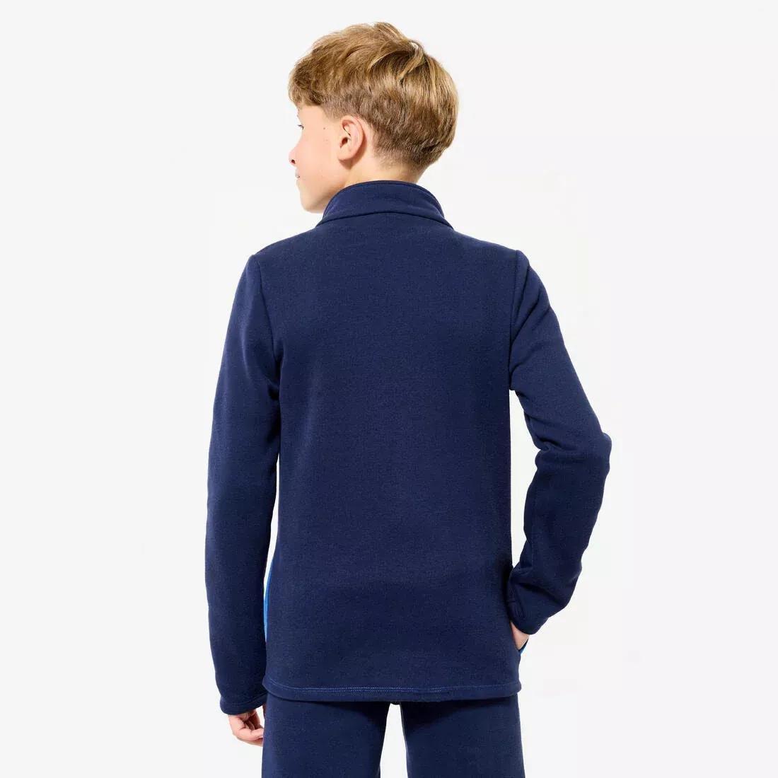 Kids Warm Zip-Up Tracksuit Warmy, Grey, No Color, large image number 3