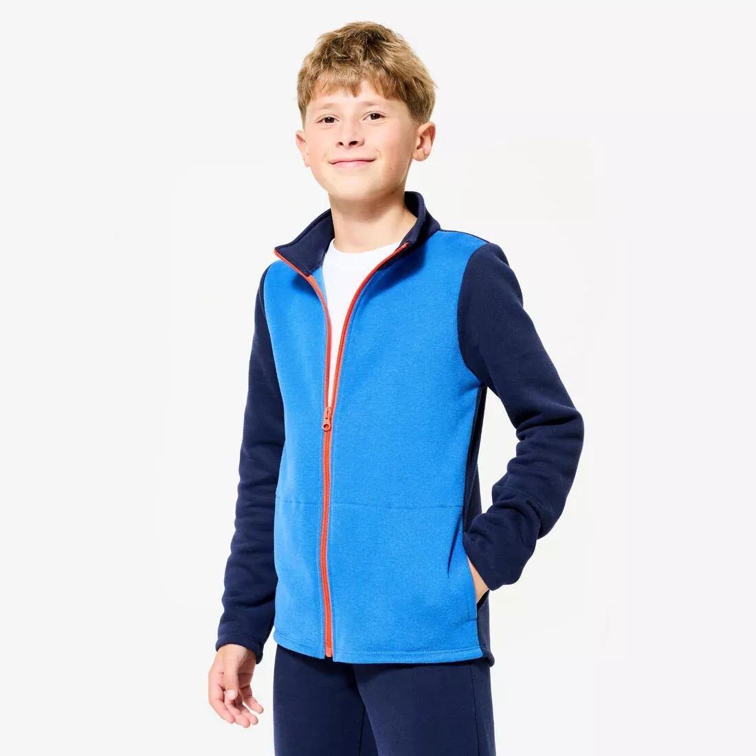 Kids Warm Zip-Up Tracksuit Warmy, Grey, No Color, large image number 4